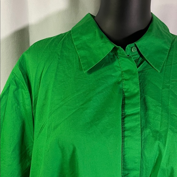 NWT Old Navy Beach Cruiser Green Short Sleeve Mini Swing Shirt Dress - Picture 7 of 16